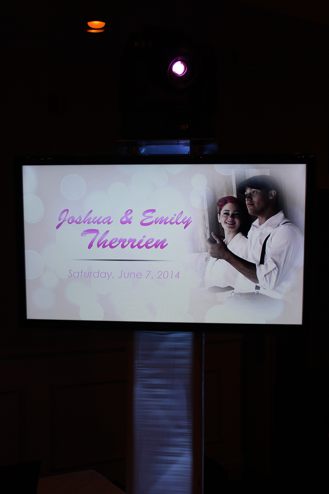 Wedding Custom TV Graphic Sterling National Country Club Ballroom June 7, 2014 - 1