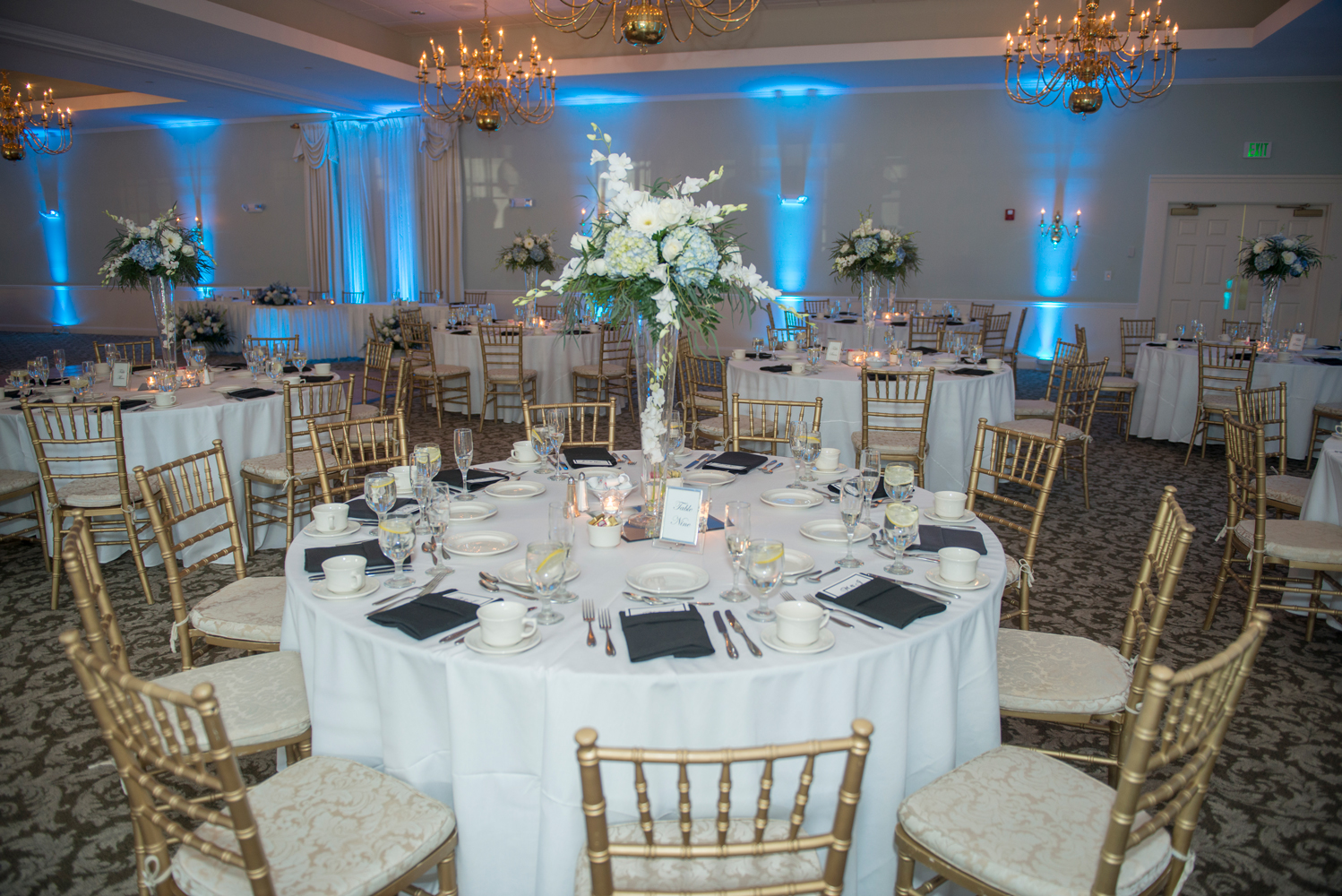 Wedding Wireless LED Uplighting Chocksett Inn Ballroom April 19, 2014