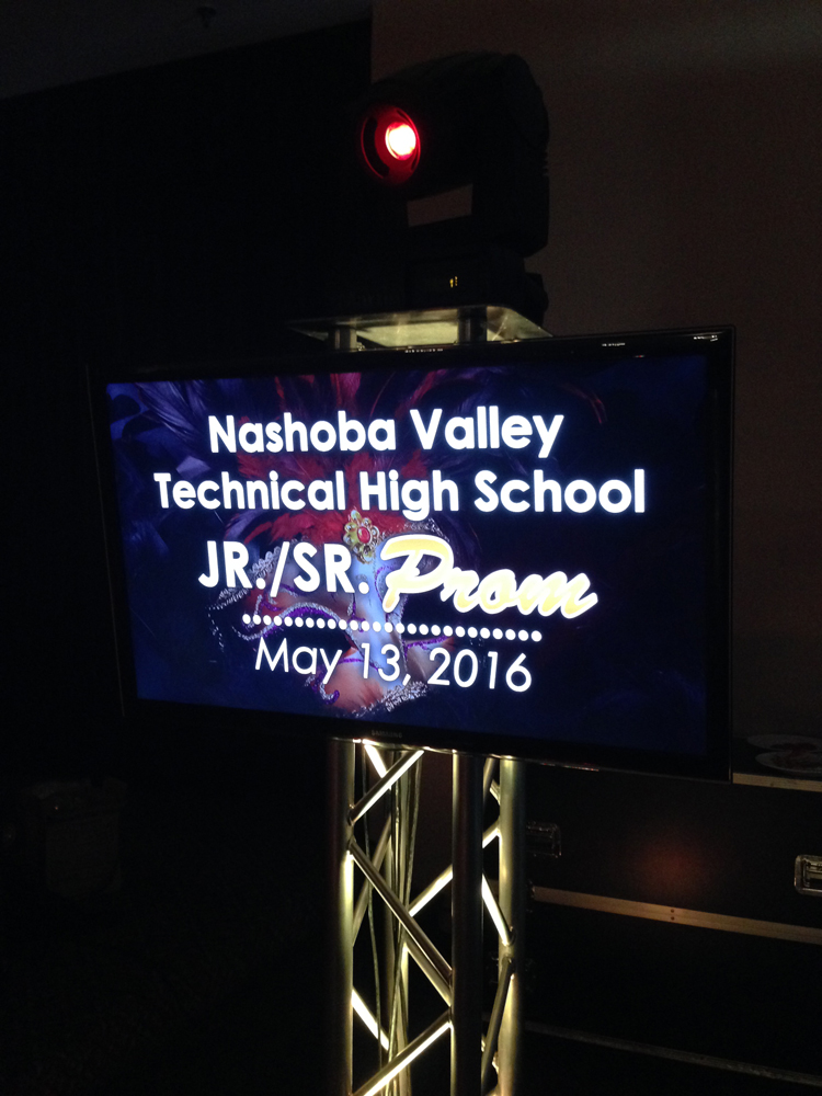 School Dance Custom TV Graphic Nashoba Valley Technical High School Junior Senior Prom Westford Regency Ballroom May 13, 2016 - 1